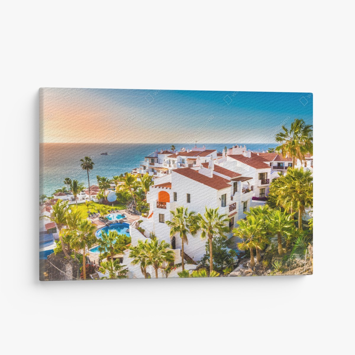 Leinwandbild sonnenuntergang über Puerto de Santiago, Teneriffa – Wallnifity®