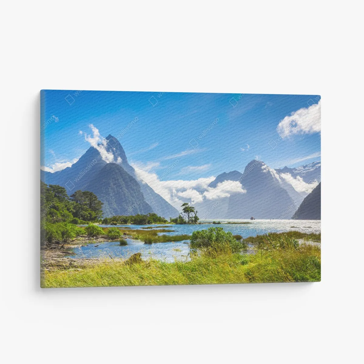 Leinwandbild malerische berglandschaft am fjord – Wallnifity®