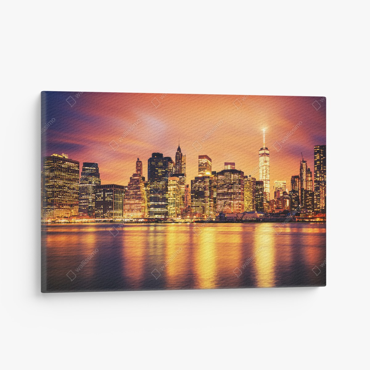 Leinwandbild New York skyline bei sonnenuntergang – Wallnifity®