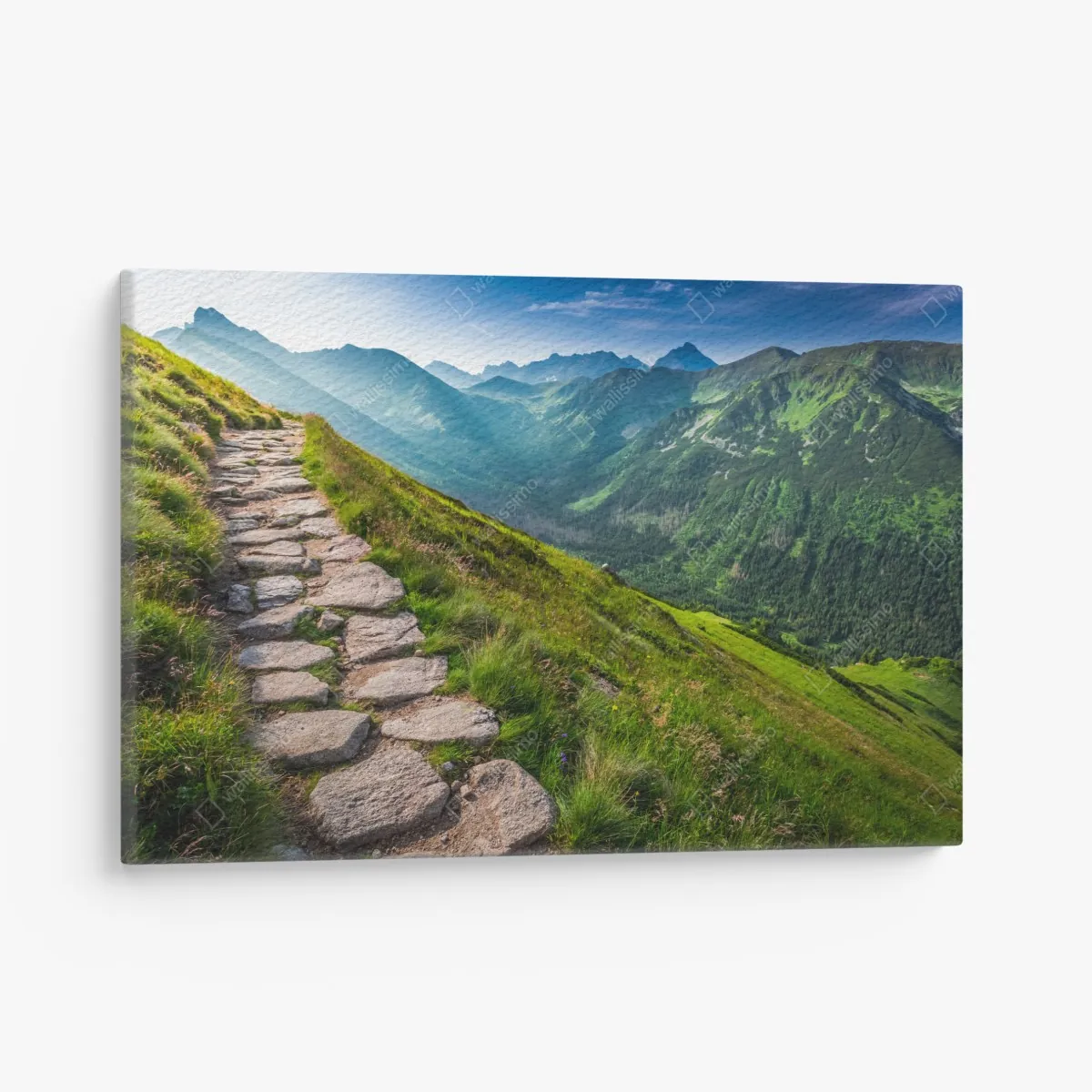 Leinwandbild wanderpfad in der Tatra bei sonnenaufgang – Wallnifity®