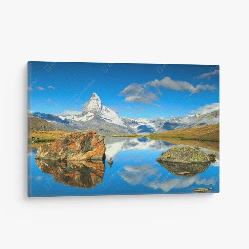 Leinwandbild nahtloses muster mit rock-symbolen – Wallnifity®