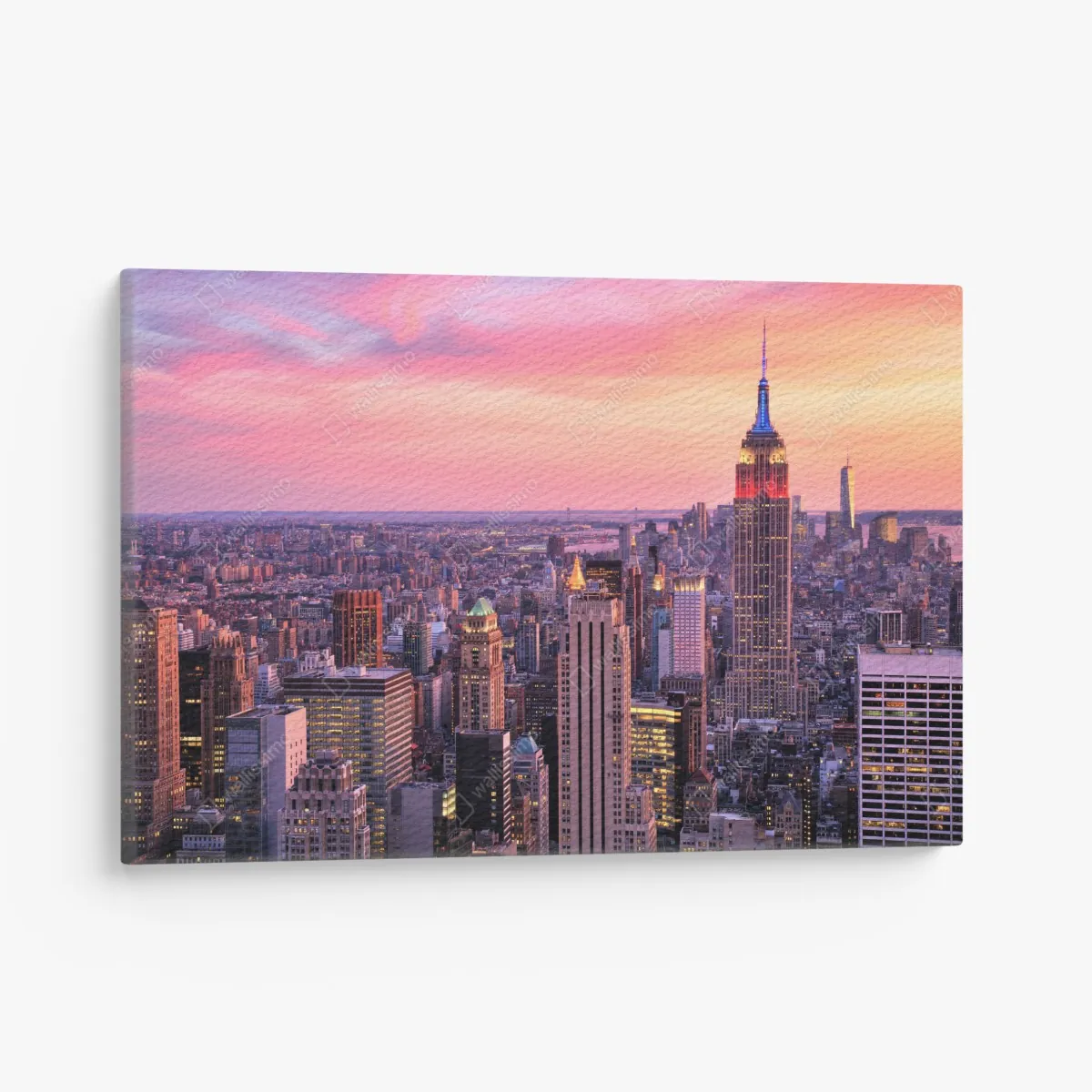 Leinwandbild New York skyline bei sonnenuntergang – Wallnifity®
