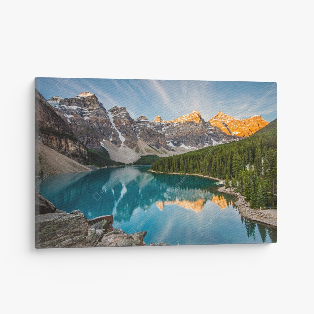 Leinwandbild alpensee im morgenlicht – Wallnifity®