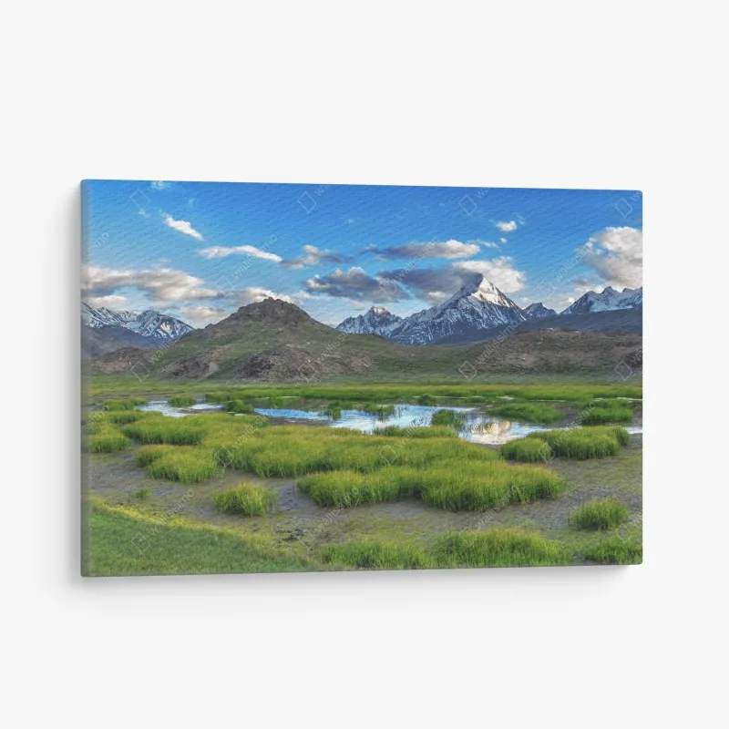 Leinwandbild sonniges mediterranes küstendorf – Wallnifity®