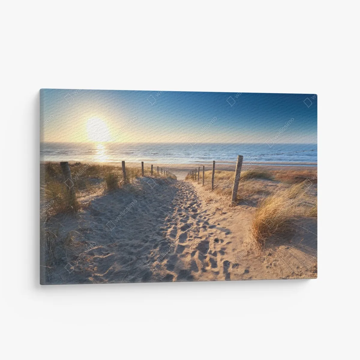Leinwandbild sonnenuntergangspfad zum meer in Zandvoort – Wallnifity®