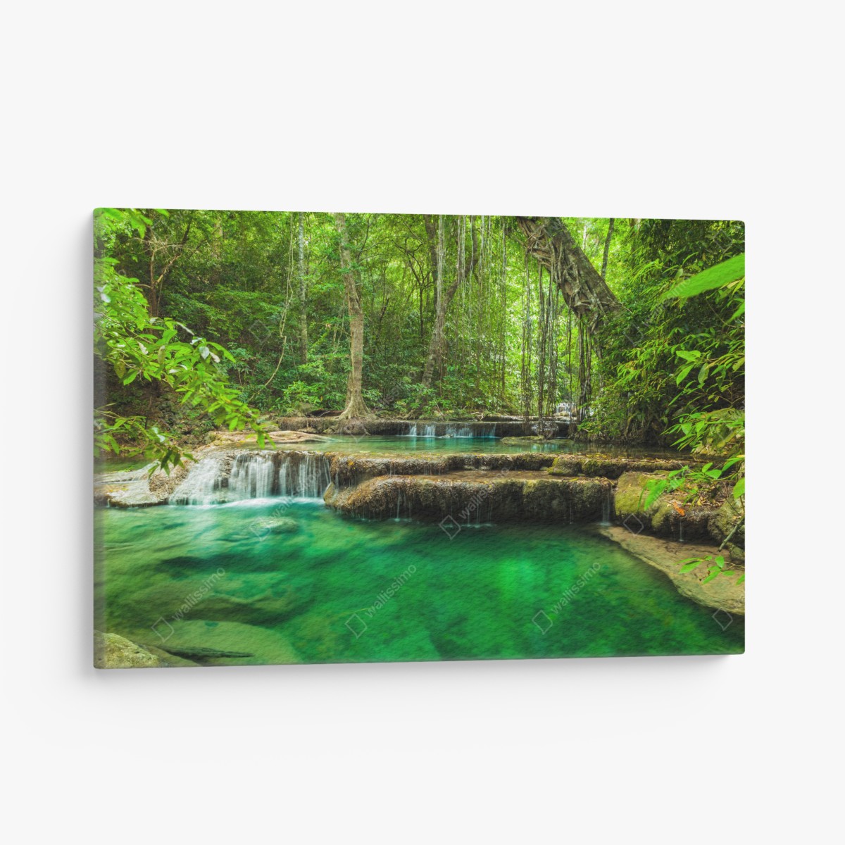 Leinwandbild ruhige türkisbecken am wasserfall Erawan – Wallnifity®