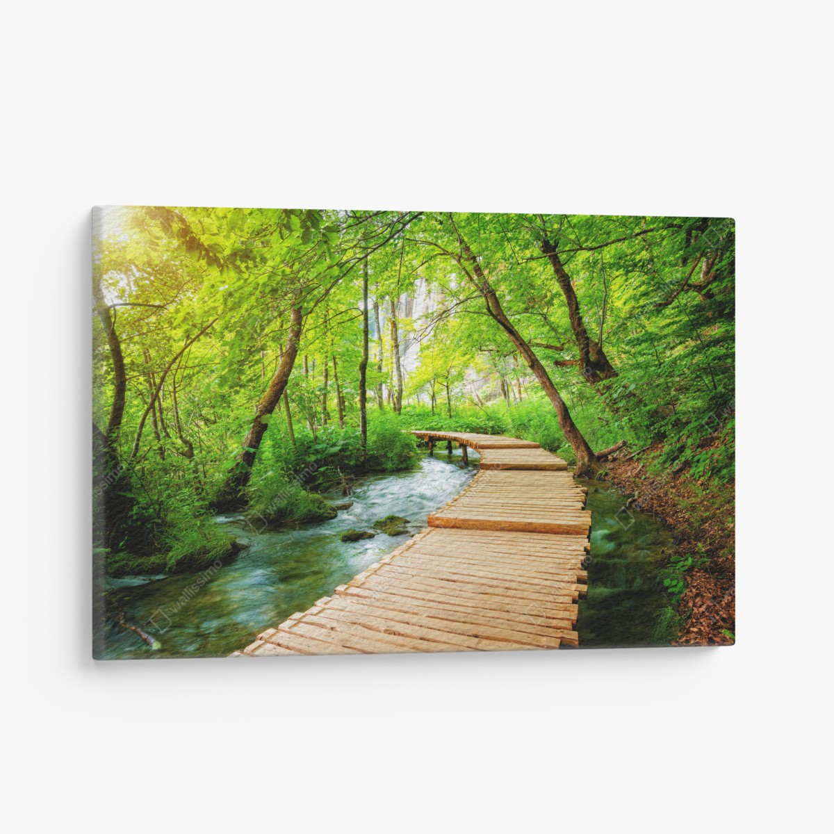 Leinwandbild holzsteg bei den Plitvicer Seen – Wallnifity®