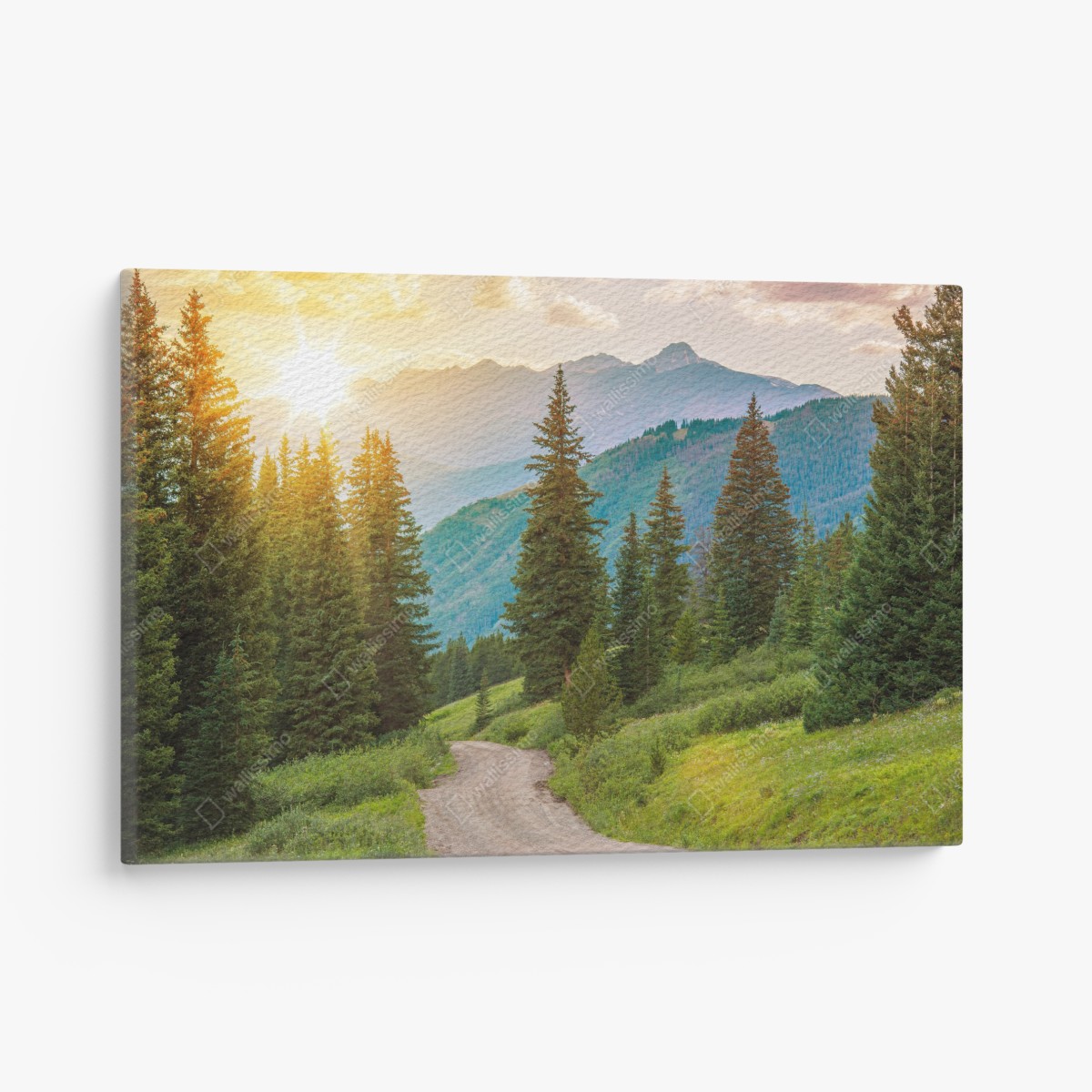 Leinwandbild Colorado bergpfad bei sonnenaufgang – Wallnifity®