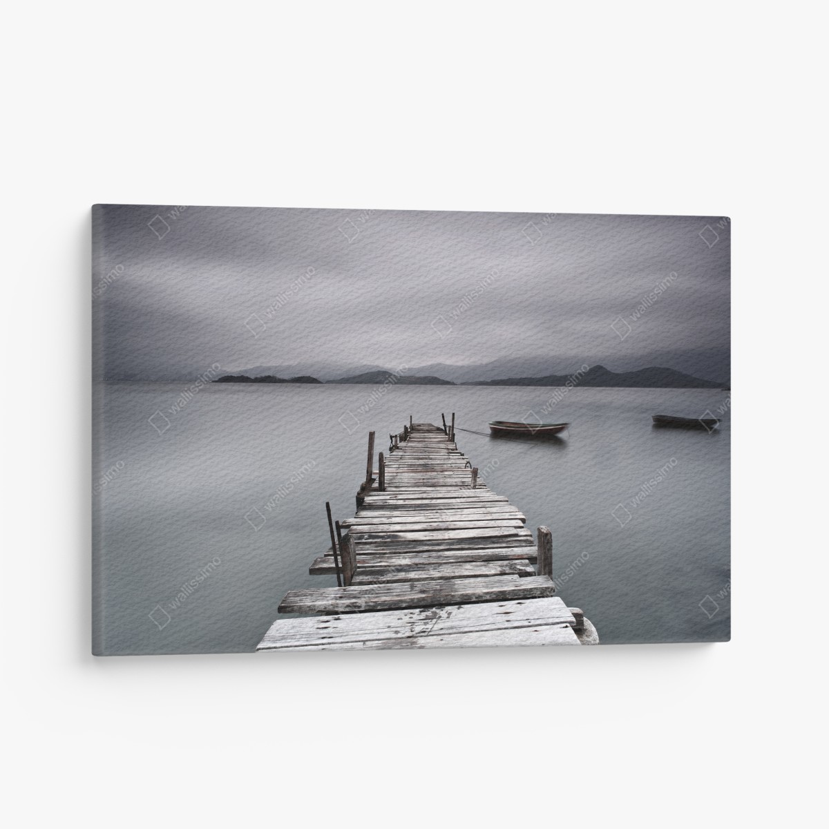 Leinwandbild ruhige seebrücke über stillem meer – Wallnifity®