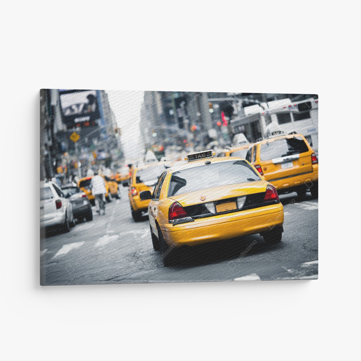 Leinwandbild gelbe taxis in einer belebten straße von New York – Wallnifity®