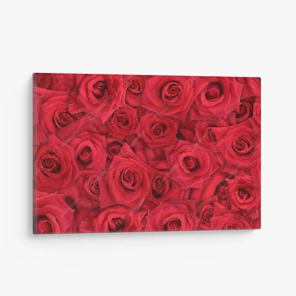 Leinwandbild leuchtende rote rosen collage – Wallnifity®