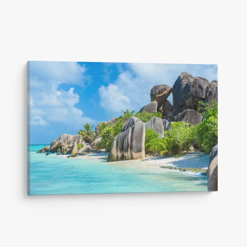 Leinwandbild ruhige winterlandschaft am fluss – Wallnifity®