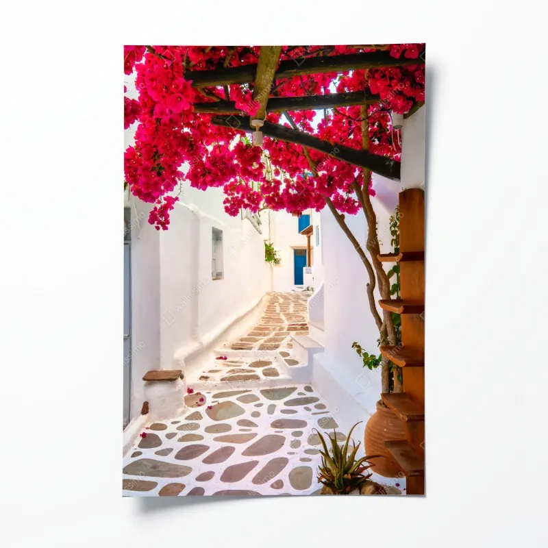 Poster sonnige bergwiese bei sonnenaufgang – Wallnifity®