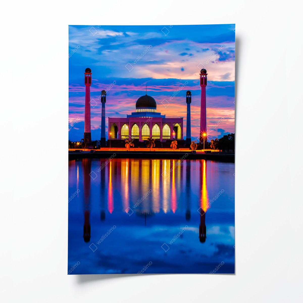 Poster sonnenuntergang an der moschee in Songkhla – Wallnifity®