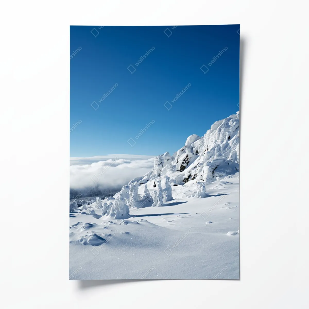 Poster ruhige verschneite berglandschaft – Wallnifity®