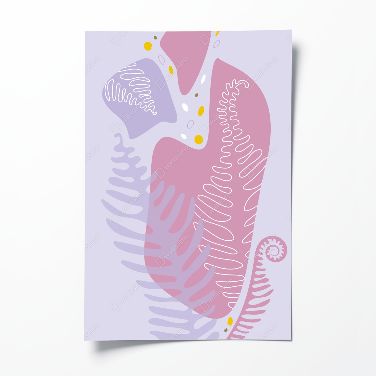 Poster zarte pastell-botanische abstraktion – Wallnifity®