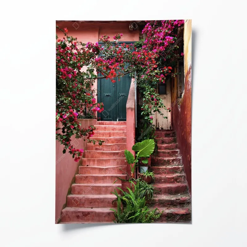 Poster leuchtendes verlauf-wellenmuster – Wallnifity®