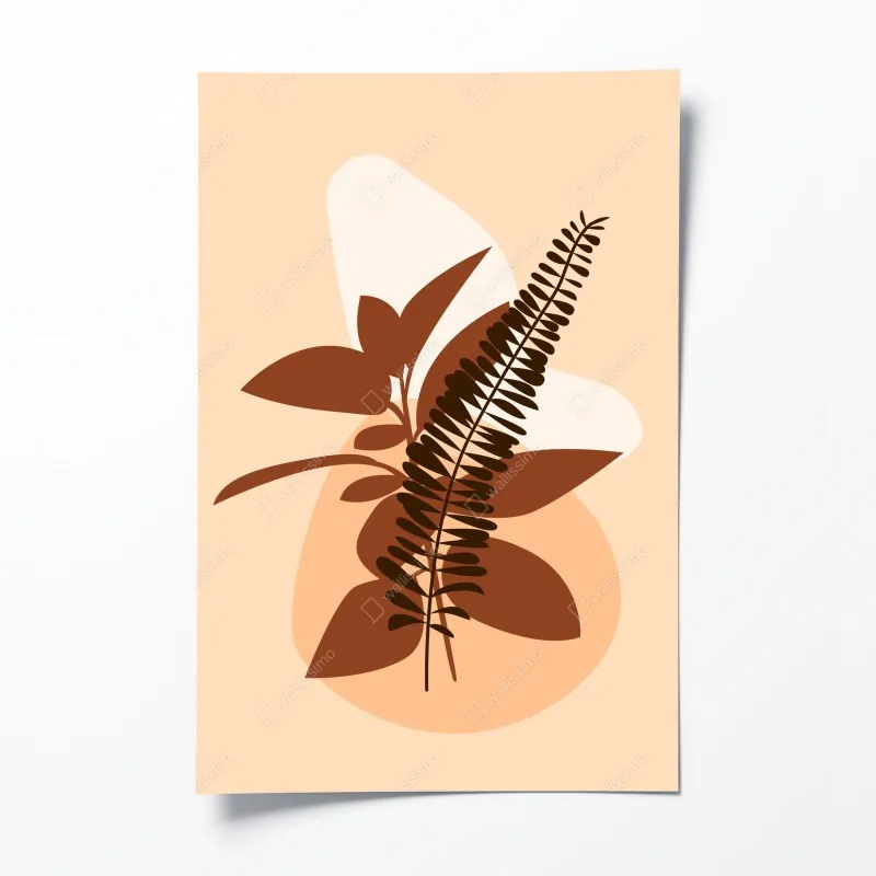 Poster türkis schuppenmuster mit goldakzenten – Wallnifity®