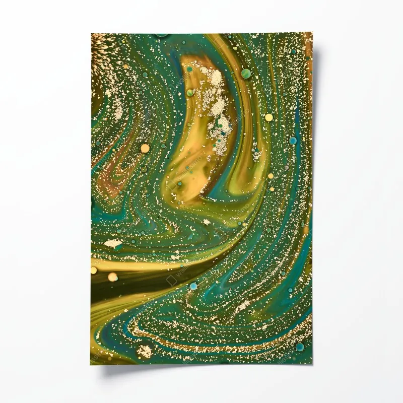 Poster ruhige winterliche fjordlandschaft in Reine, Lofoten – Wallnifity®