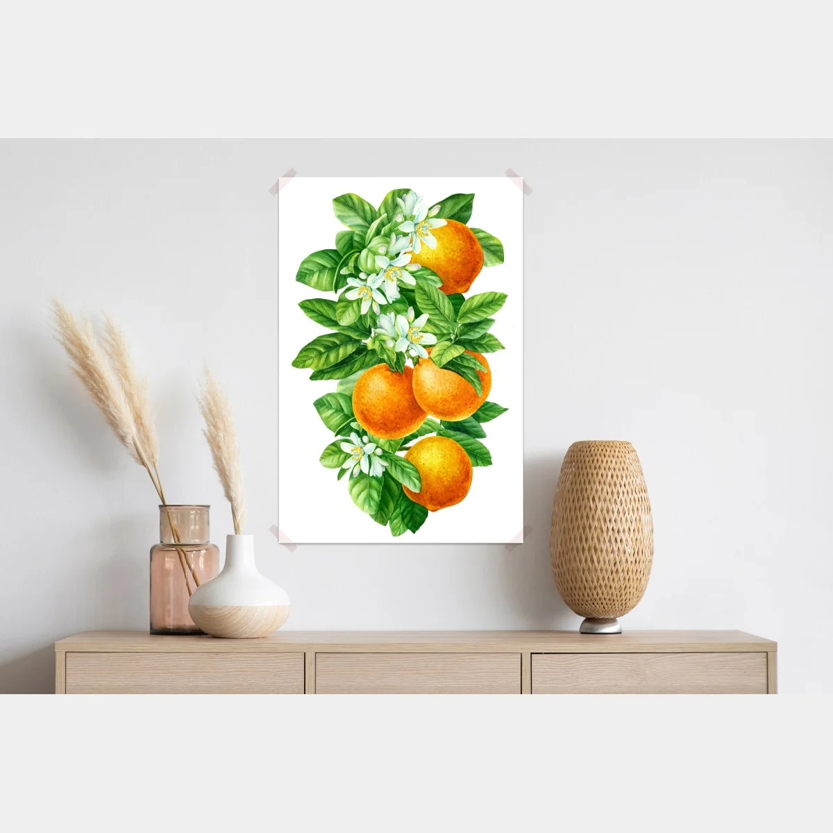 Poster zitrusblüten und reife orangen – Wallnifity®