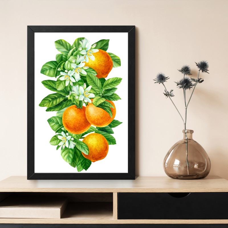 Poster zitrusblüten und reife orangen – Wallnifity® Poster zitrusblüten und reife orangen – Wallnifity®