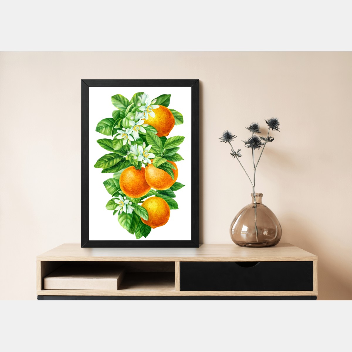 Poster zitrusblüten und reife orangen – Wallnifity® Poster zitrusblüten und reife orangen – Wallnifity®