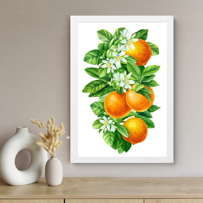 Poster zitrusblüten und reife orangen – Wallnifity® Poster zitrusblüten und reife orangen – Wallnifity®