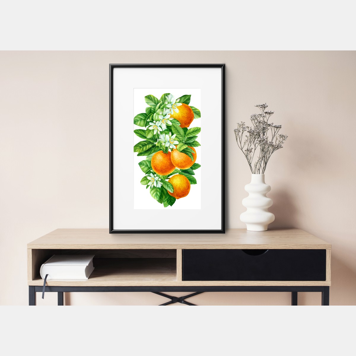 Poster zitrusblüten und reife orangen – Wallnifity® Poster zitrusblüten und reife orangen – Wallnifity®