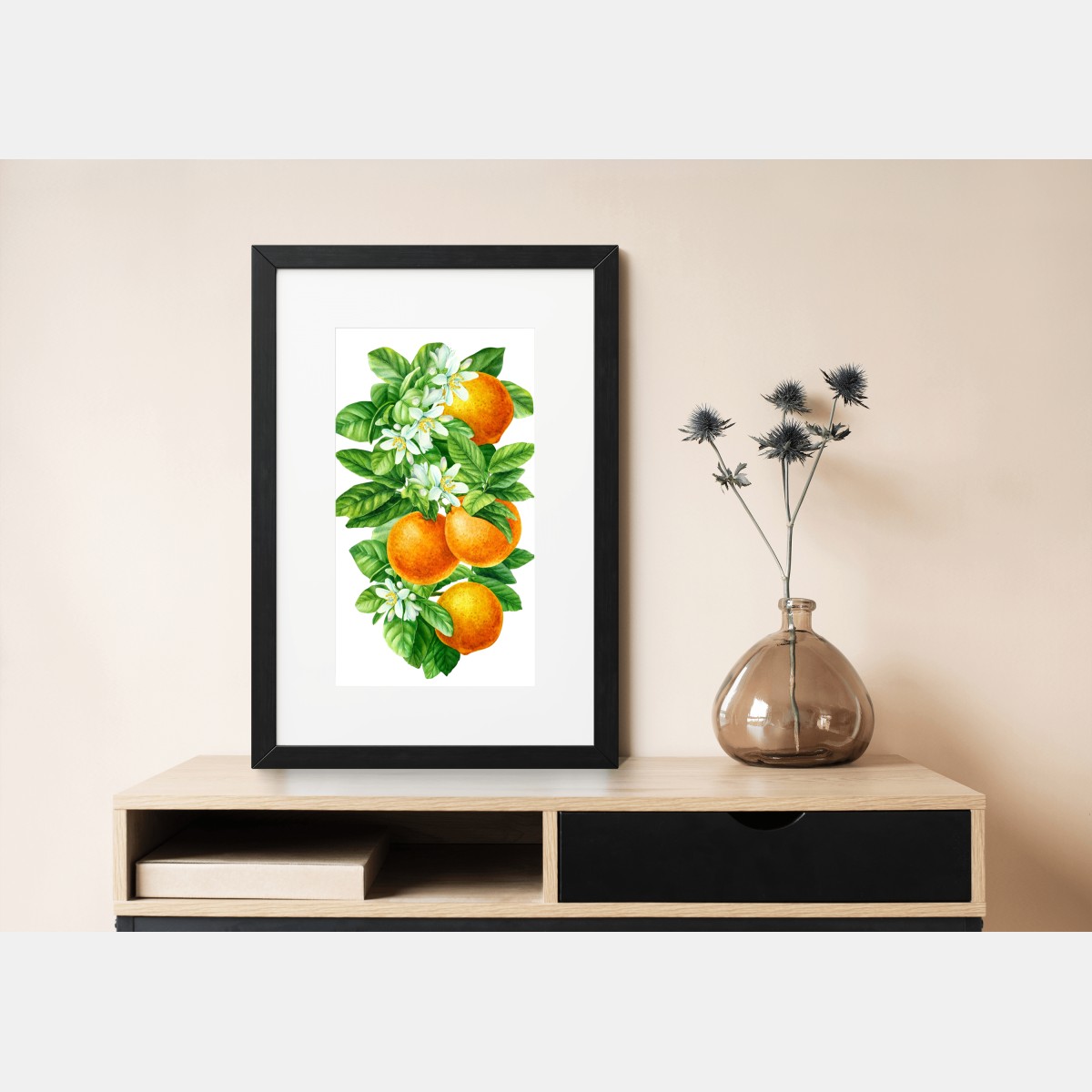 Poster zitrusblüten und reife orangen – Wallnifity® Poster zitrusblüten und reife orangen – Wallnifity®