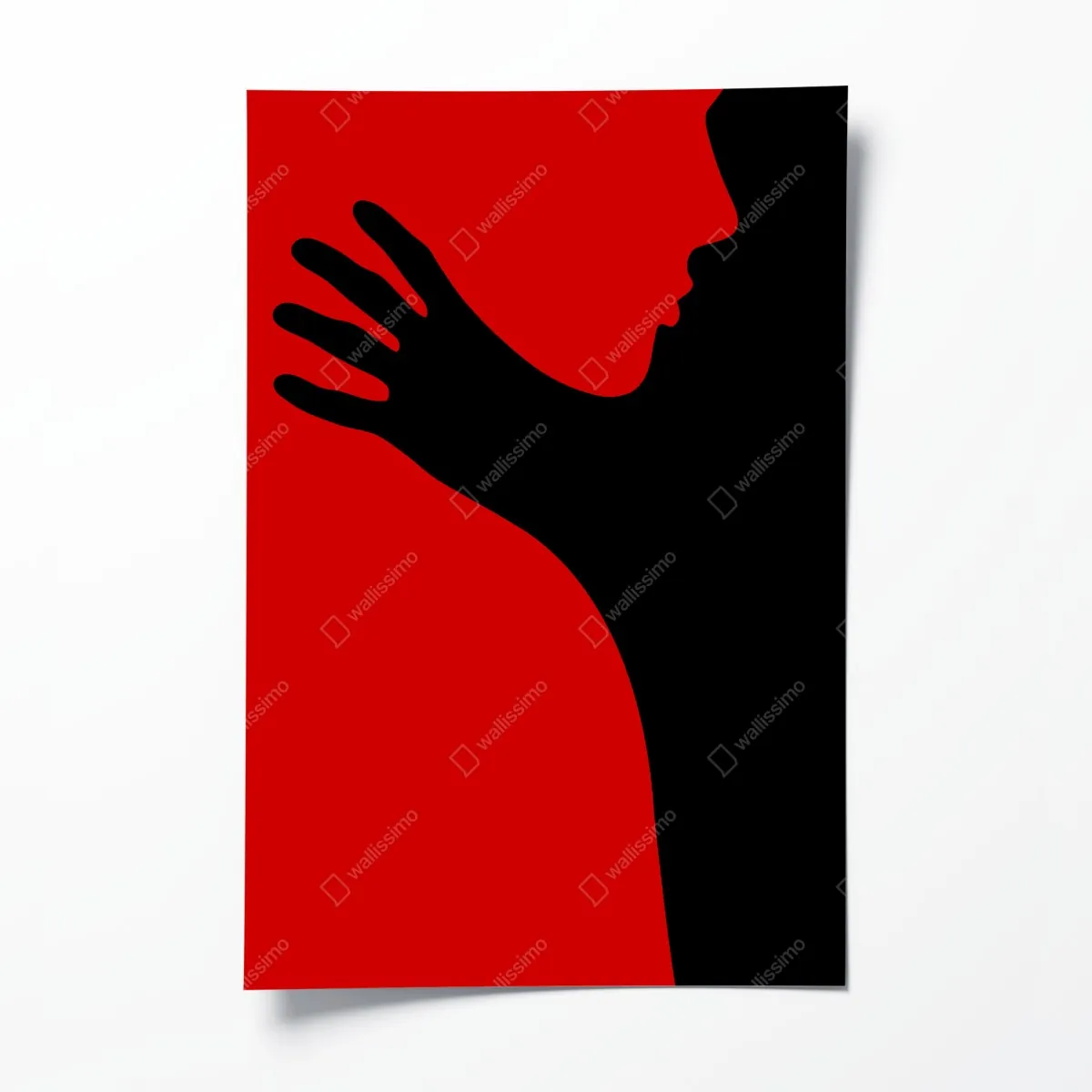 Poster kräftige rot-schwarze silhouette – Wallnifity®