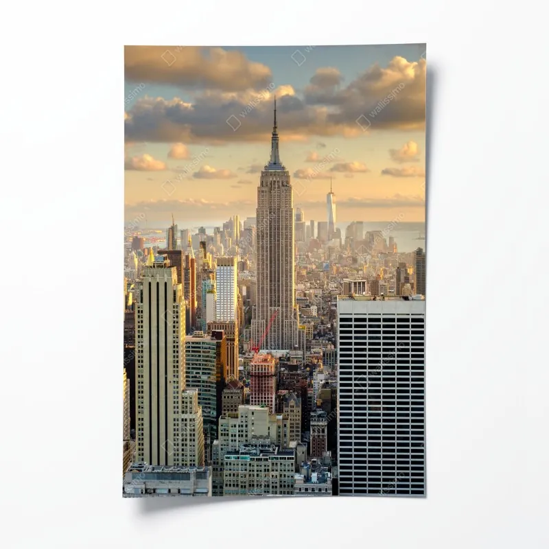 Poster Chicago nächtliche skyline panorama – Wallnifity®