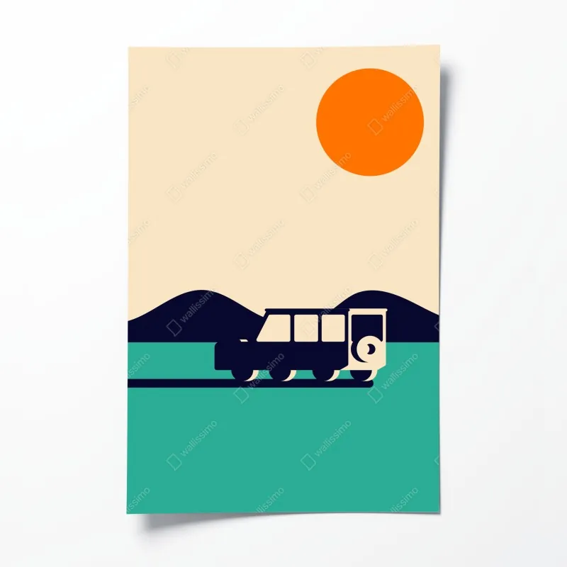 Poster tropische orchideen in aquarell und palmblättern – Wallnifity®