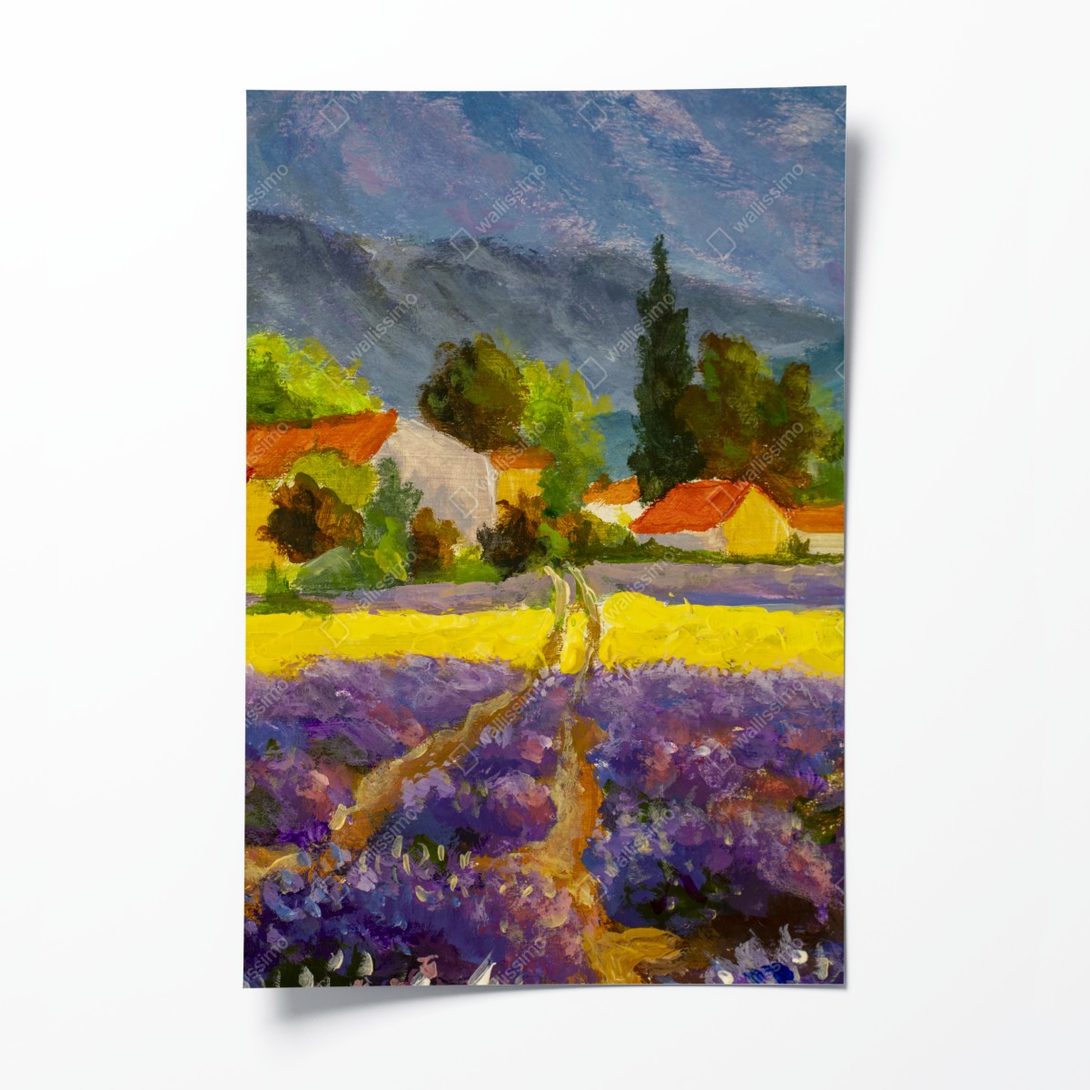 Poster lavendelfelder bei sonnenuntergang – Wallnifity®
