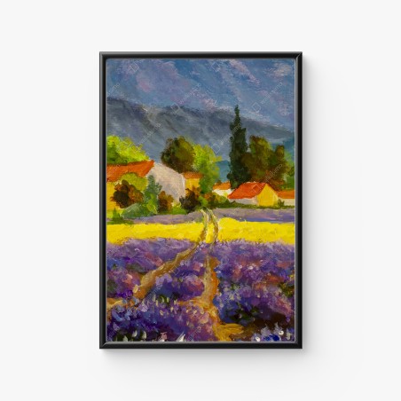 Poster lavendelfelder bei sonnenuntergang – Wallnifity®