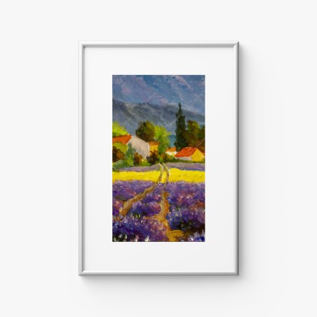 Poster lavendelfelder bei sonnenuntergang – Wallnifity®