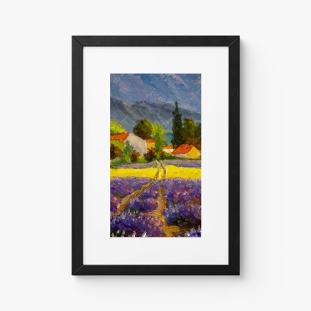 Poster lavendelfelder bei sonnenuntergang – Wallnifity®