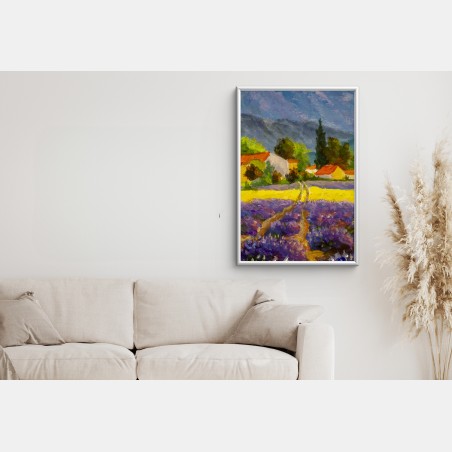 Poster lavendelfelder bei sonnenuntergang – Wallnifity®
