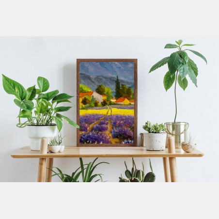 Poster lavendelfelder bei sonnenuntergang – Wallnifity®