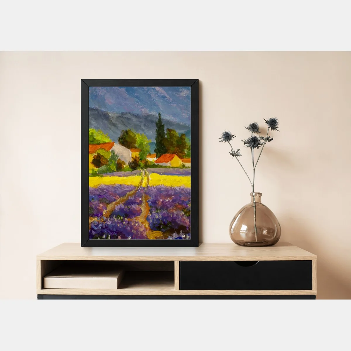 Poster lavendelfelder bei sonnenuntergang – Wallnifity® Poster lavendelfelder bei sonnenuntergang – Wallnifity®