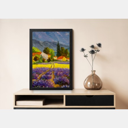 Poster lavendelfelder bei sonnenuntergang – Wallnifity®