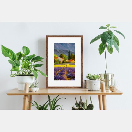 Poster lavendelfelder bei sonnenuntergang – Wallnifity®