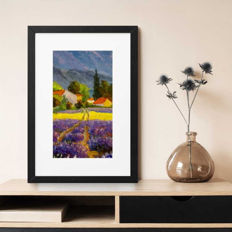 Poster lavendelfelder bei sonnenuntergang – Wallnifity® Poster lavendelfelder bei sonnenuntergang – Wallnifity®