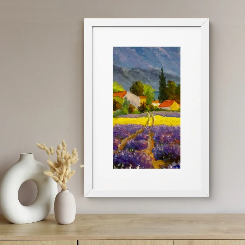 Poster lavendelfelder bei sonnenuntergang – Wallnifity® Poster lavendelfelder bei sonnenuntergang – Wallnifity®