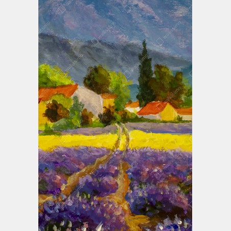 Poster lavendelfelder bei sonnenuntergang – Wallnifity®