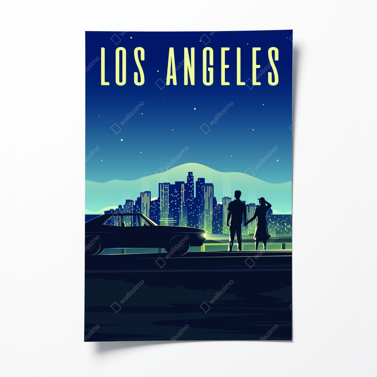 Poster Los Angeles nächtliche skyline – Wallnifity®