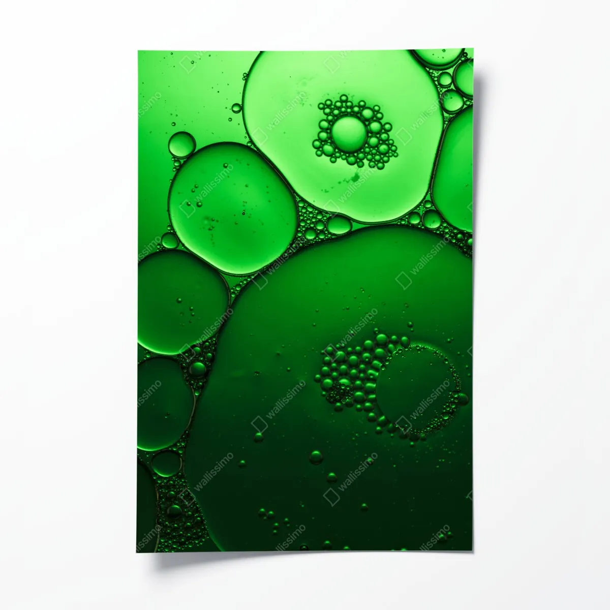 Poster grüne blasen abstrakte komposition – Wallnifity®