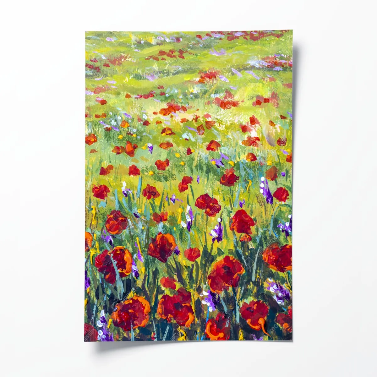 Poster impressionistische mohnwiese – Wallnifity®