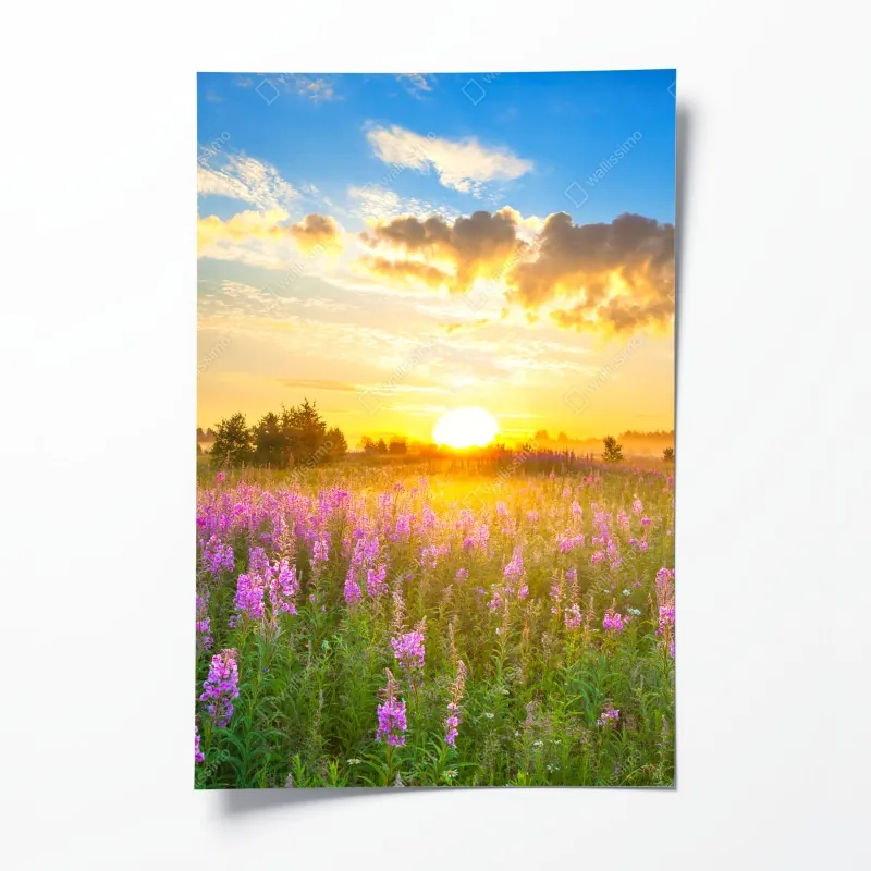 Poster endlose wand aus roten rosen – Wallnifity®