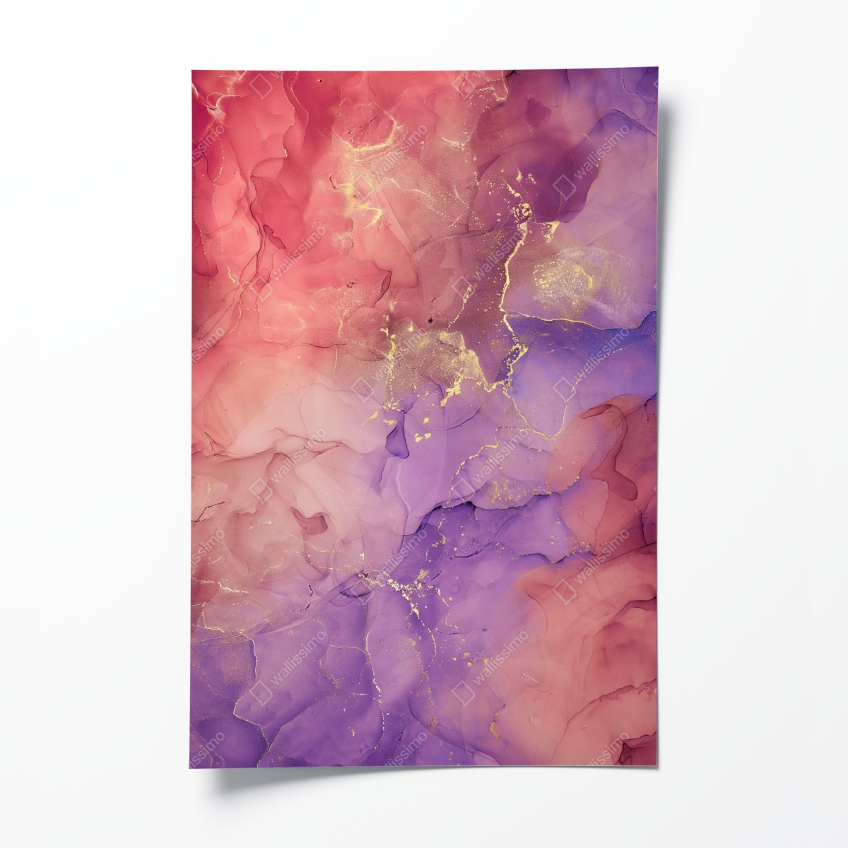 Poster ätherische rosa und lila marmoroptik – Wallnifity®