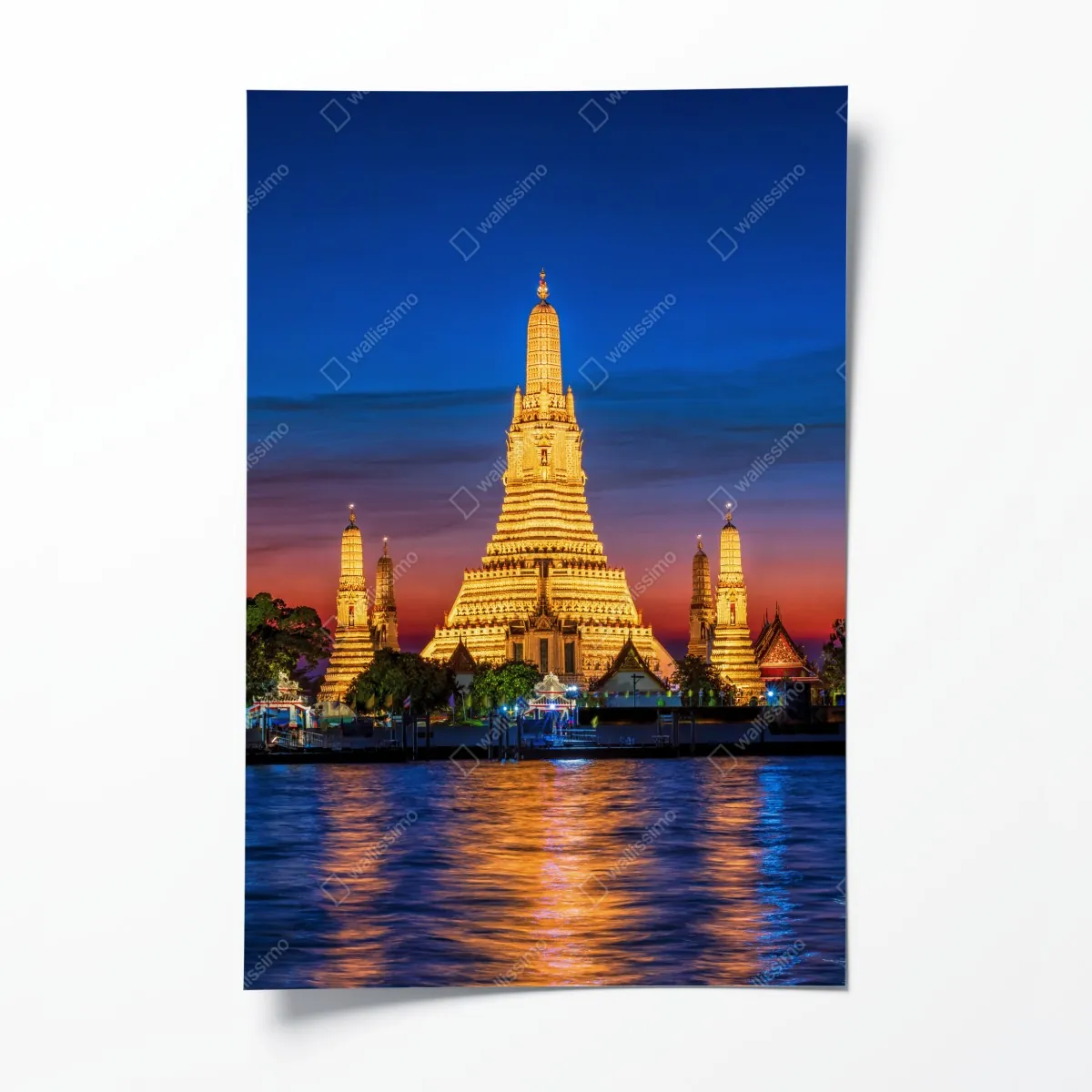 Poster goldenes Wat Arun in der dämmerung – Wallnifity®